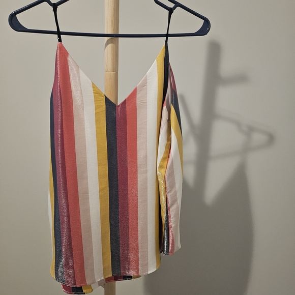 Express Pink and Yellow Asymmetrical Camisole - Picture 2 of 3